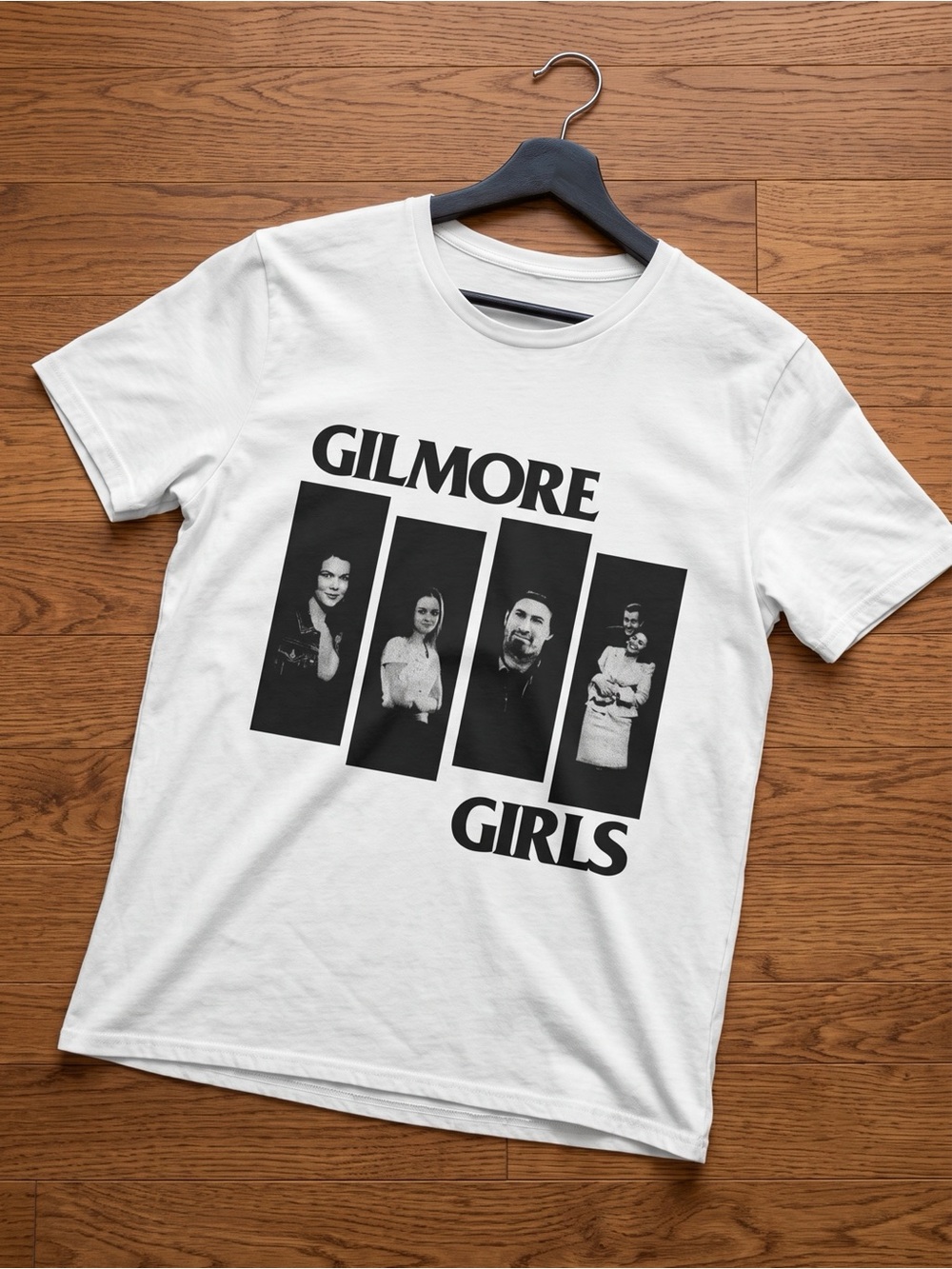 Gilmore Girls Black Flag Parody Mashup White Graphic T-Shirt